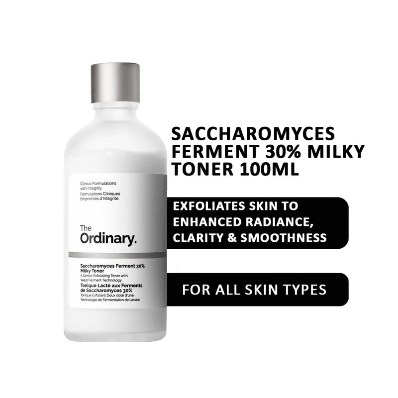 The Ordinary Saccharomyces Ferment 30% Milky Toner – 100ml | Exfoliating & Radiance Booster*