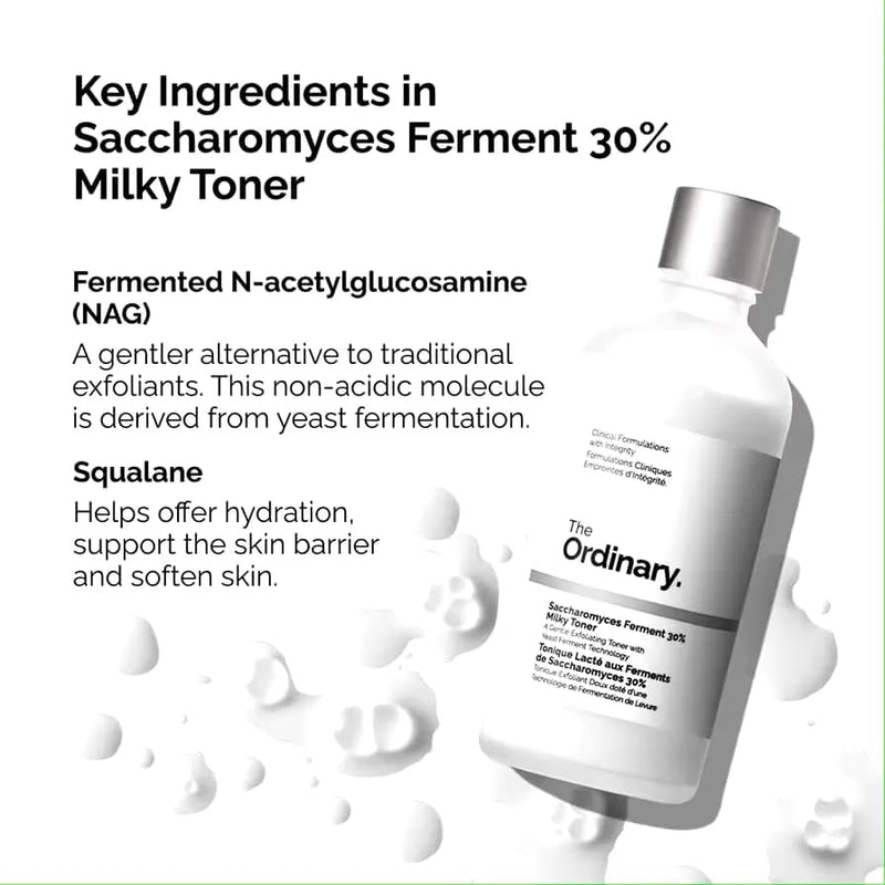 The Ordinary Saccharomyces Ferment 30% Milky Toner – 100ml | Exfoliating & Radiance Booster*