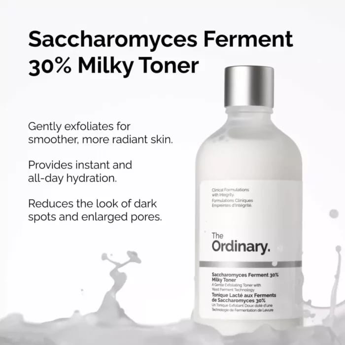 The Ordinary Saccharomyces Ferment 30% Milky Toner – 100ml | Exfoliating & Radiance Booster*